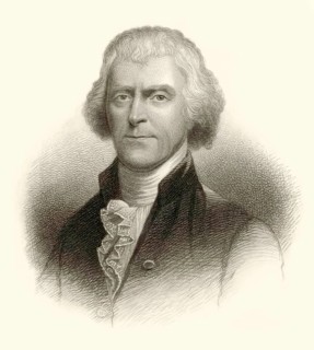 Portrait of Thomas Jefferson, 1743 - 1826, third president of the United States and principal