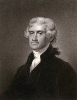 Portrait of Thomas Jefferson, 1743 - 1826, third president of the United States and principal