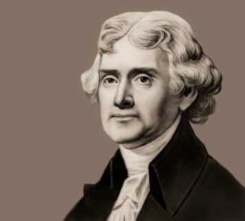 Portrait of Thomas Jefferson, 1743 - 1826, third president of the United States and principal