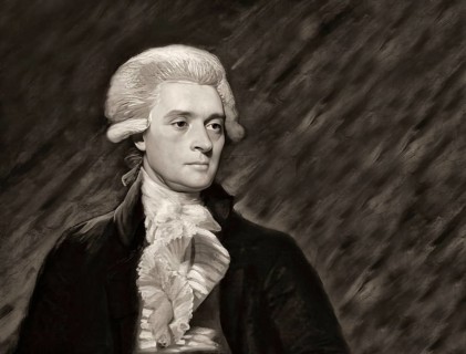 Portrait of Thomas Jefferson, 1743 - 1826, third president of the United States and principal