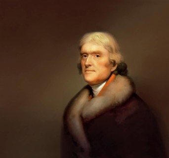 Portrait of Thomas Jefferson, 1743 - 1826, third president of the United States and principal