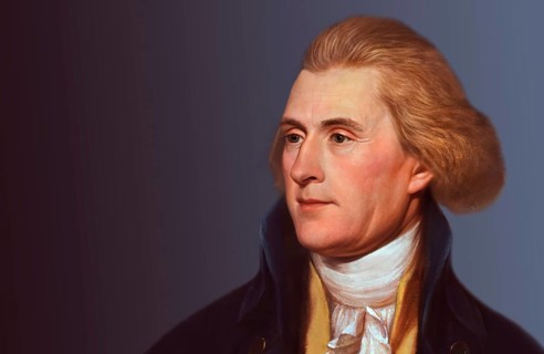 Portrait of Thomas Jefferson, 1743 - 1826, third president of the United States and principal