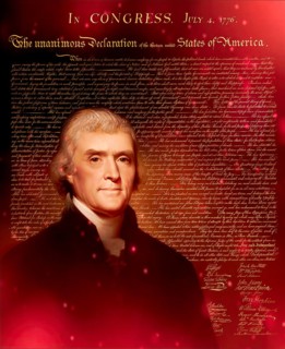Portrait of Thomas Jefferson, 1743 - 1826, third president of the United States and principal