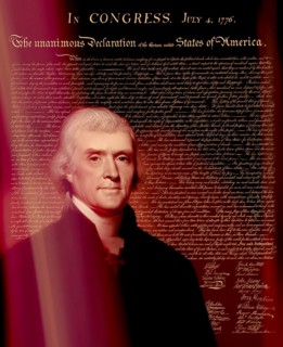 Portrait of Thomas Jefferson, 1743 - 1826, third president of the United States and principal