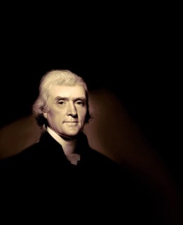 Portrait of Thomas Jefferson, 1743 - 1826, third president of the United States and principal