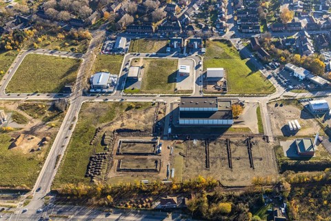 Aerial view, former Niederberg colliery, Neukirchen, Neukirchen-Vluyn, Ruhr area, North
