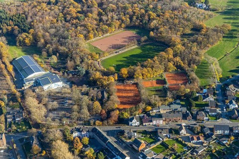 Aerial view, sports and leisure park Klingerhuf, Wilhelm-Reuter-Allee, Neukirchen,