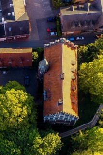 Aerial view, Wolbeck Castle, Drostenhof, Wolbecker Park, Am Steintor, Münster, Münsterland, North