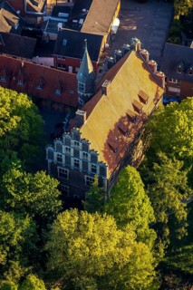 Aerial view, Wolbeck Castle, Drostenhof, Wolbecker Park, Am Steintor, Münster, Münsterland, North