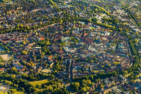 Aerial view, Old Town, Promenadenring, St Paul's Cathedral, Cathedral SquarePaulus-Dom, Domplatz,