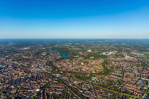 Aerial view, Old Town, Promenadenring, St Paul's Cathedral, Cathedral SquarePaulus-Dom, Domplatz,