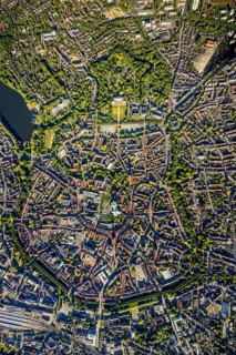 Aerial view, Old Town, Promenadenring, St Paul's Cathedral, Cathedral SquarePaulus-Dom, Domplatz,