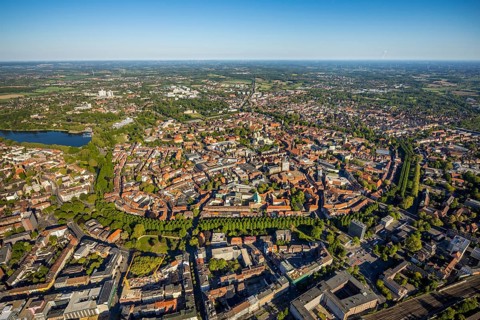 Aerial view, Old Town, Promenadenring, St Paul's Cathedral, Cathedral SquarePaulus-Dom, Domplatz,