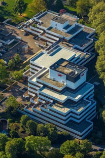 Aerial view, LBS Westdeutsche Landesbausparkasse, Münster, Münsterland, North Rhine-Westphalia,