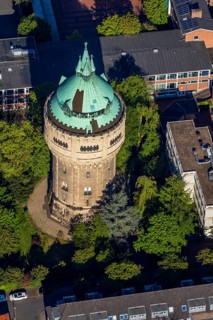 Aerial view, water tower Münster-Geistviertel, Münster, Münsterland, North Rhine-Westphalia,