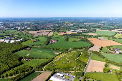 Aerial photograph, central landfill II, Abfallwirtschaftsbetriebe Münster, Münster, Münsterland,