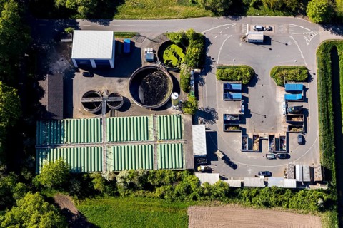 Aerial view, Central Landfill II, Reiling MS-Recycling, Abfallwirtschaftsbetriebe Münster,