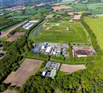 Aerial view, Central Landfill II, Reiling MS-Recycling, Abfallwirtschaftsbetriebe Münster,