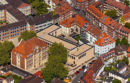 Aerial photo, Überwasserschule, Katthagen 7, Münster, Münsterland, North Rhine-Westphalia, Germany,