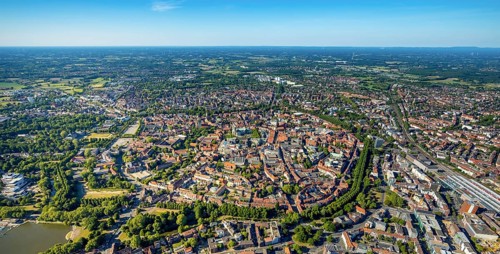 Aerial view, Old Town, Promenadenring, St Paul's Cathedral, Cathedral SquarePaulus-Dom, Domplatz,