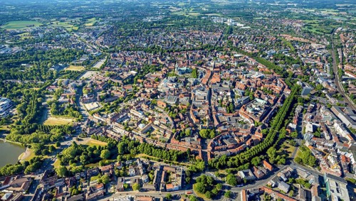 Aerial view, Old Town, Promenadenring, St Paul's Cathedral, Cathedral SquarePaulus-Dom, Domplatz,