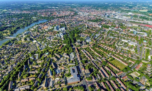 Aerial photo, Sparkasse Münsterland Ost, IHK Nord Westfalen, LVM Versicherung Zentrale,