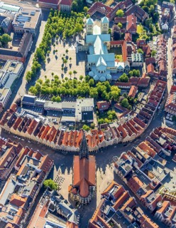 Aerial view, Old Town, St Paul's CathedralSt Paul's Cathedral, Cathedral Square, Catholic St.