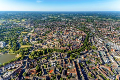Aerial view, Old Town, Promenadenring, St Paul's Cathedral, Cathedral SquarePaulus-Dom, Domplatz,