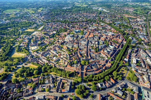 Aerial view, Old Town, Promenadenring, St Paul's Cathedral, Cathedral SquarePaulus-Dom, Domplatz,