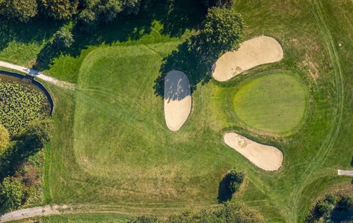 Aerial view, golf course, Golfclub Stahlberg im Lippetal e.V., Ebbeckeweg, Lippborg, Lippetal,