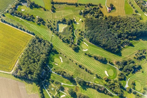 Aerial view, golf course, Golfclub Stahlberg im Lippetal e.V., Ebbeckeweg, Lippborg, Lippetal,