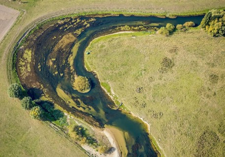 Aerial view, river Lippe, Lippe meadows, nature reserve, Lippborg, Lippetal, district Soest, North