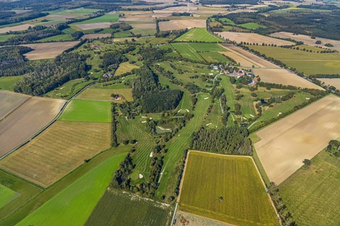 Aerial view, golf course, Golfclub Stahlberg im Lippetal e.V., Ebbeckeweg, Lippborg, Lippetal,