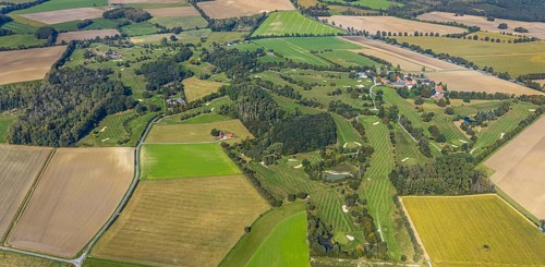 Aerial view, golf course, Golfclub Stahlberg im Lippetal e.V., Ebbeckeweg, Lippborg, Lippetal,