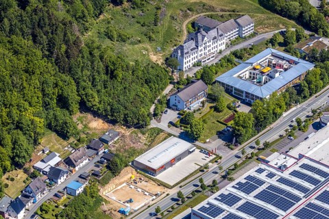 Aerial view, Caritas retirement home and nursing home St. Franziskus-Haus, ABEX SCHEDLER