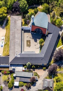 Aerial photo, Private Gymnasium Maria Königin, Jugendhof Pallotti Lennestadt, Mission House,