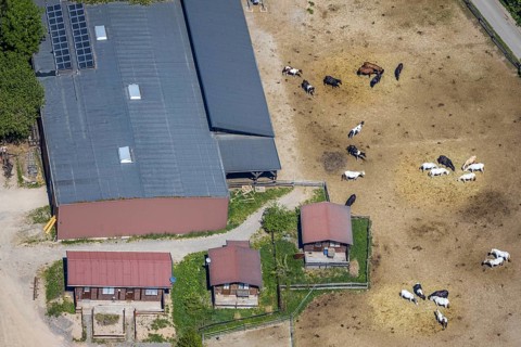 Aerial view, Elspe-Festival-Gelände, Zur Naturbühne, Lennestadt, Sauerland, North Rhine-Westphalia,