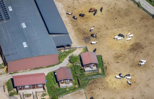 Aerial view, Elspe-Festival-Gelände, Zur Naturbühne, Lennestadt, Sauerland, North Rhine-Westphalia,