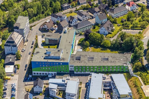 Aerial view, St. Josefs-Hospital Lennestadt, Altenhundem, Lennestadt, Sauerland, North