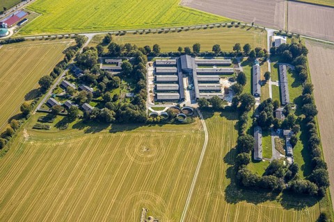 Aerial view, Sheep Breeders' Association of North Rhine-Westphalia, Im Wöholz, Institute for