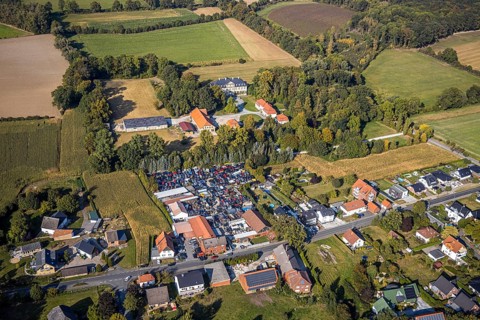 Aerial photograph, Herringhausen Castle, Herringhausen, Lippstadt, Soest district, North