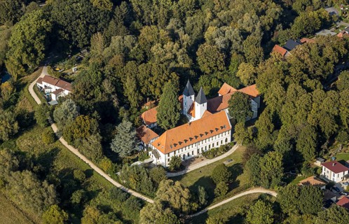 Aerial view, Stift Cappel-Berufskolleg, Cappel, Lippstadt, Kreis Soest, North Rhine-Westphalia,