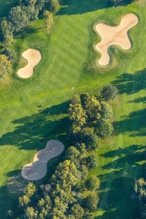 Aerial view, golf course, GolfClub Lippstadt, Lippstadt, Kreis Soest, North Rhine-Westphalia,
