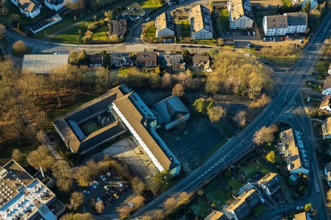 Aerial photograph, Städt. Dietrich-Bonhoeffer- Realschule, Schwelm, Ruhr area, North