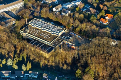 Aerial photo, Gemeinschaftsgrundschule Ländchenweg, Schwelm, Ruhr area, North Rhine-Westphalia,