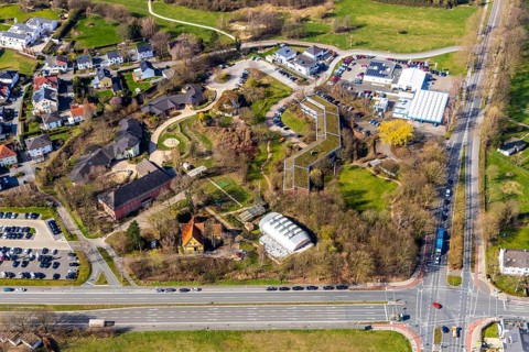 Aerial photo, Waldorf School Soest Hugo Kükelhaus School, Waldorf Kindergarten Soest, Bau-und