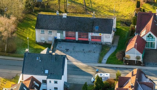 Aerial photo, Volunteer Fire Brigade Schwelm - Winterberg Fire Brigade, Schwelm, Ruhr area, North