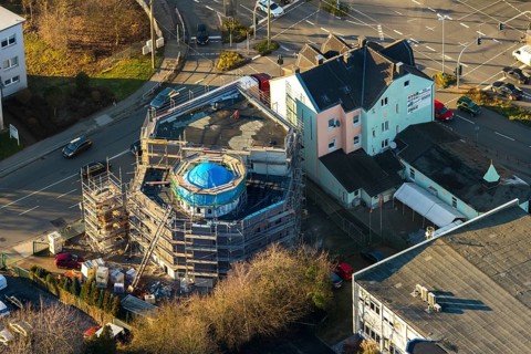 Aerial view, Mosque Deutsch-Türkischer-Verein, Hattinger Straße, Eisenwerkstraße, Schwelm, Ruhr
