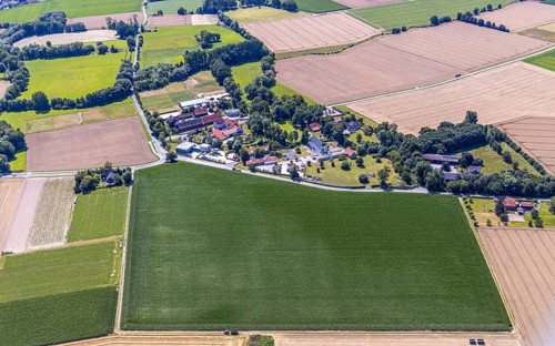 Aerial photo, Kloster Paradiese special clinic for cancer diseases, services for construction and