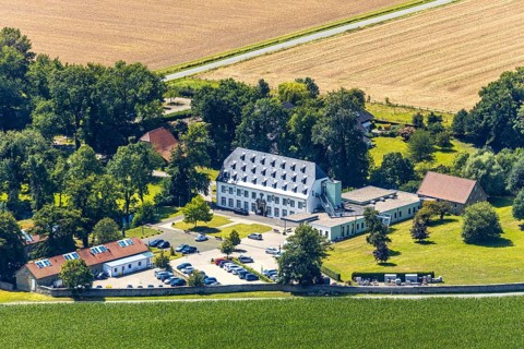 Aerial photo, Kloster Paradiese special clinic for cancer diseases, services for construction and